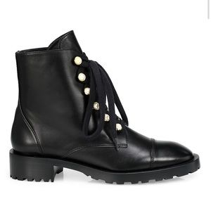 Stuart Weitzman Reysen Leather Combat Boots